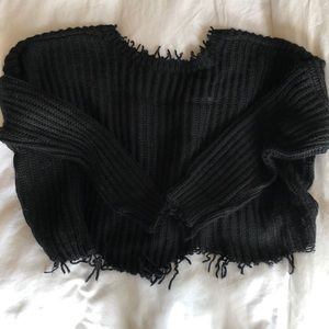 Skylar & Madison Crop Black Sweater